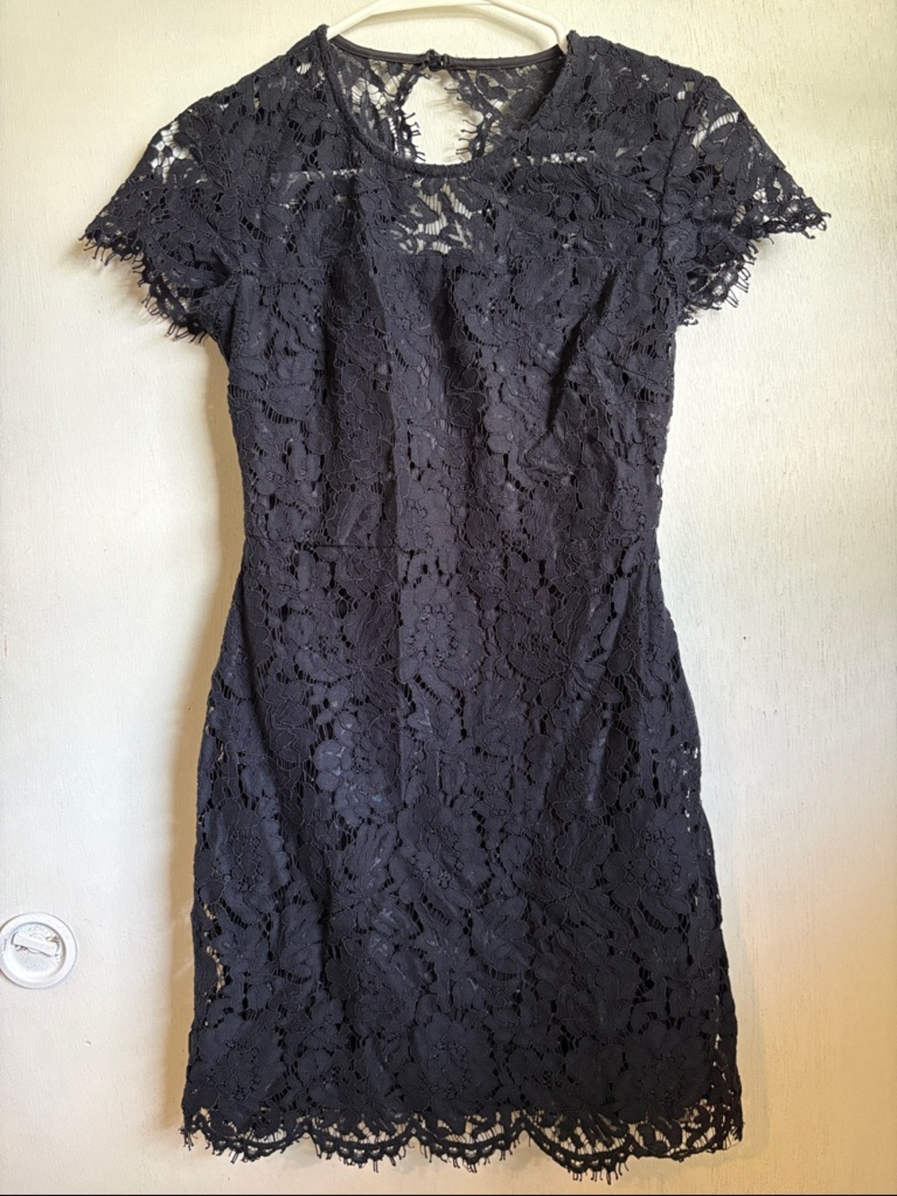 Banana Republic Black Floral Lace Mini Dress